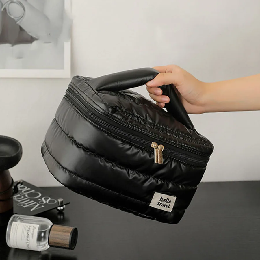 Borsa per trucco di grande capacità Borsa per cosmetici Borsa da toilette Borsa per il lavaggio Borsa di stoccaggio portatile Organizzatore da viaggio