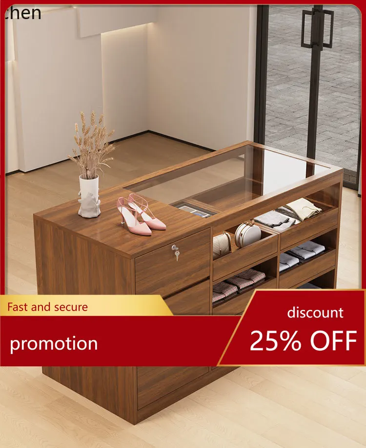 HT clothing store Nakajima cabinet water table display stand checkout page counter ornaments display case bar table with glass