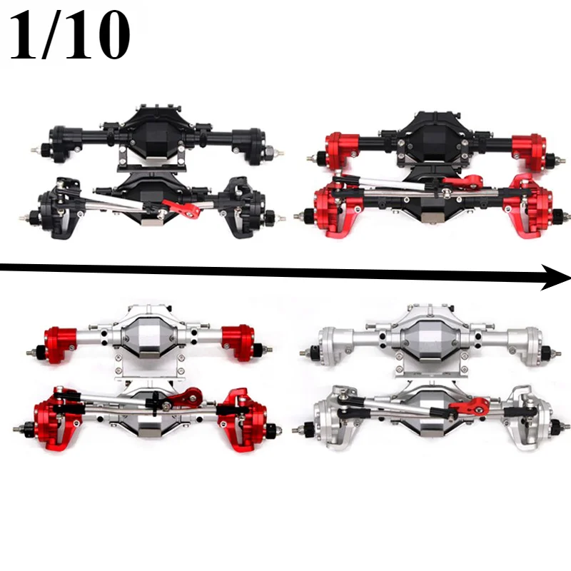 

1/10 RC climbing car differential lock diamond door bridge 90046 full metal door bridge assembly SCX10 90047 SCX10 auto parts