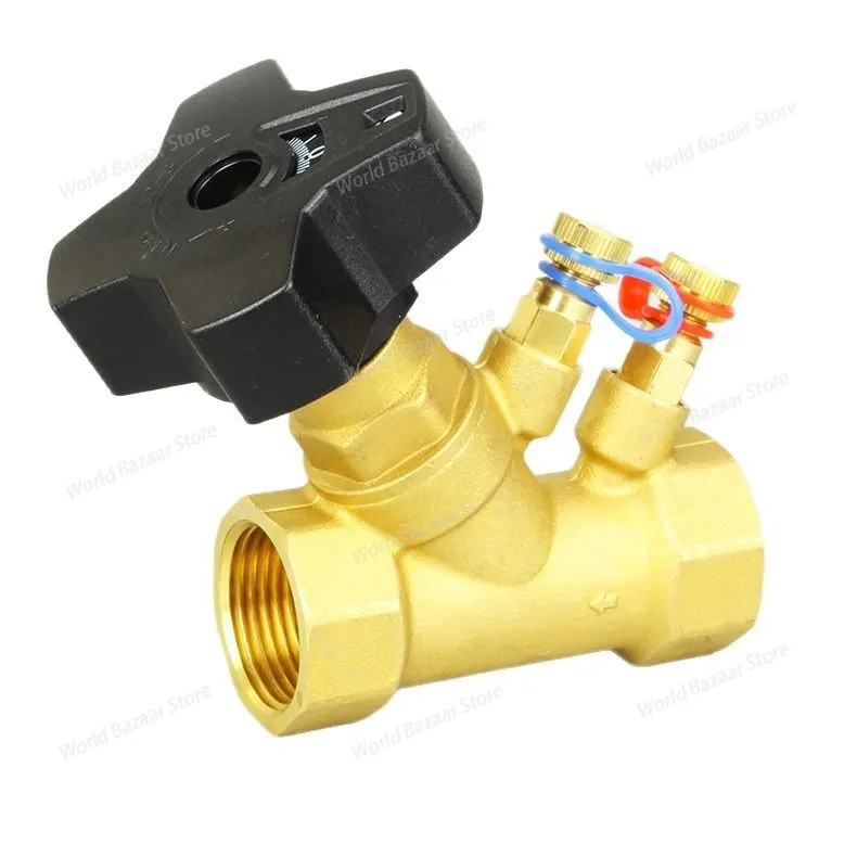 

1pc Static Balancing Valve for Maintain Water Balance Female Threaded Static Balance Valve Threaded Double Regulating Valve