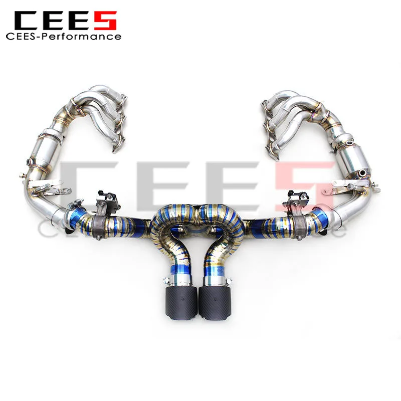 CEES Exhaust Pipe Manifold with 200cell Catalyst for Porsche 911 992 GT3 RS 4.0L 2020-2024 Performance Exhaust Catback System