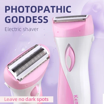 Kemei Rechargeable Lady Shaver Electric Hair Remover Epilator Shaving Wool Scraping for…