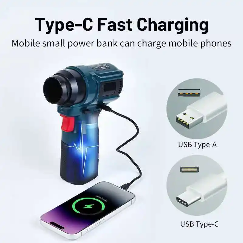 40 مللي متر سيارة العنيفة منفاخ الهواء قوية يده توربو مروحة نفاثة عالية السرعة فرش السيارات التوجه 500 جرام غسيل السيارات مسدس هواء أدوات مجفف #6