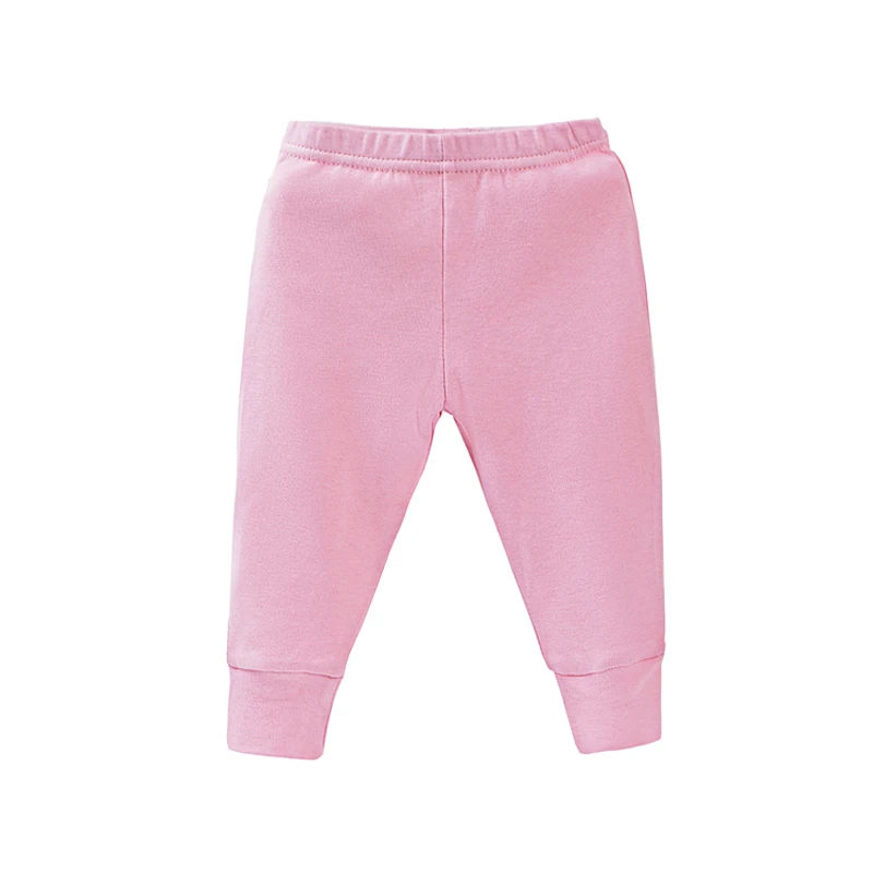 Infant Baby Boy Girl Pants 0-24 months Cotton Elastic Waist Pencil Pants Solid Color Trousers For Baby