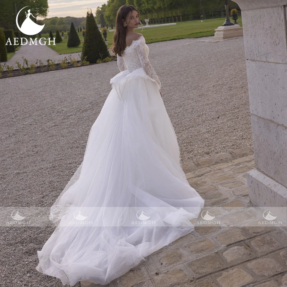 Aedmgh Mermaid Sexy Wedding Dresses Sweetheart Off The Shoulder Vestido De Novia Lace Appliques 2 In 1 Custom Made Bridal Gown