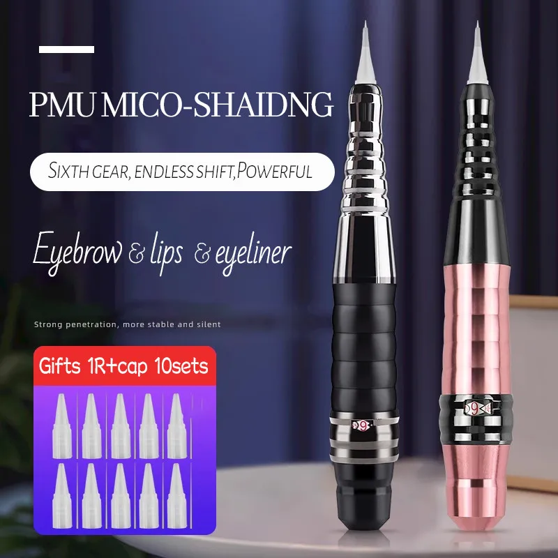 

PMU Eyebrow YG90 Tattoo Machine Pen Set Permanent Makeup Eyebrow Lip Profession for Microneedle Shading Equipment Kit Supplies