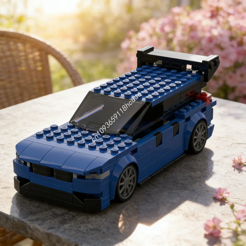 

340 деталей MOC City Champions BMWedd Wagon Drift, конструктор, архитектурная модель, игрушка, рождественский подарок, развивающий конструктор для детей