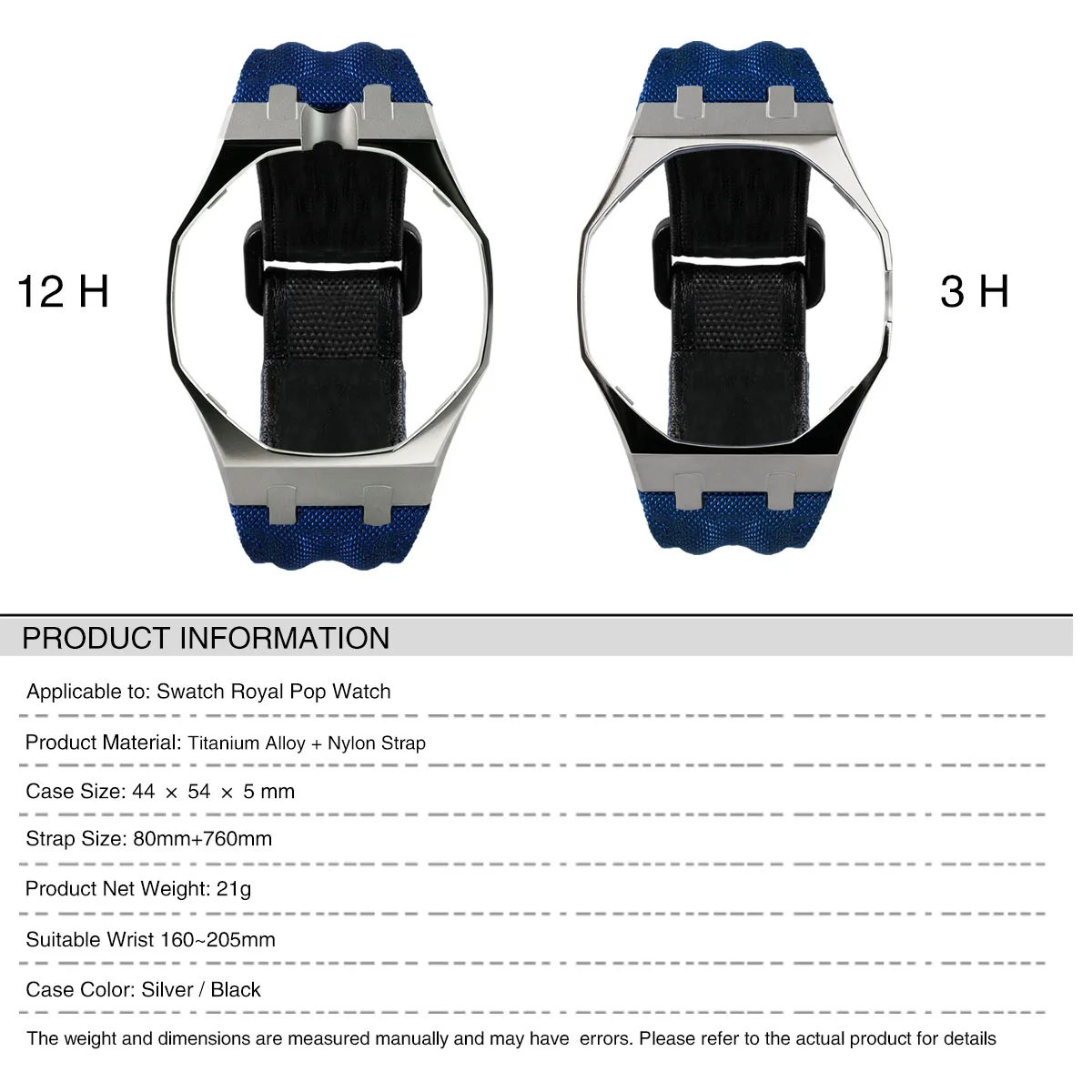Suitable for Swatch Titanium Case Nylon Strap Watch Modification Accessories.