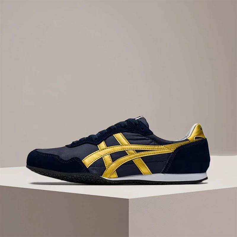 Onitsuka Tiger SERRANO Navy Blue Non-Slip Durable Balanced Lightweight Low-Top Casual Unisex Shoe Comfort Everyday 1183B400-400