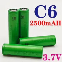 18650 VTC6 2500mAh High-Discharge Battery 3.6V with USB Charger for Toys Tools Flashlights