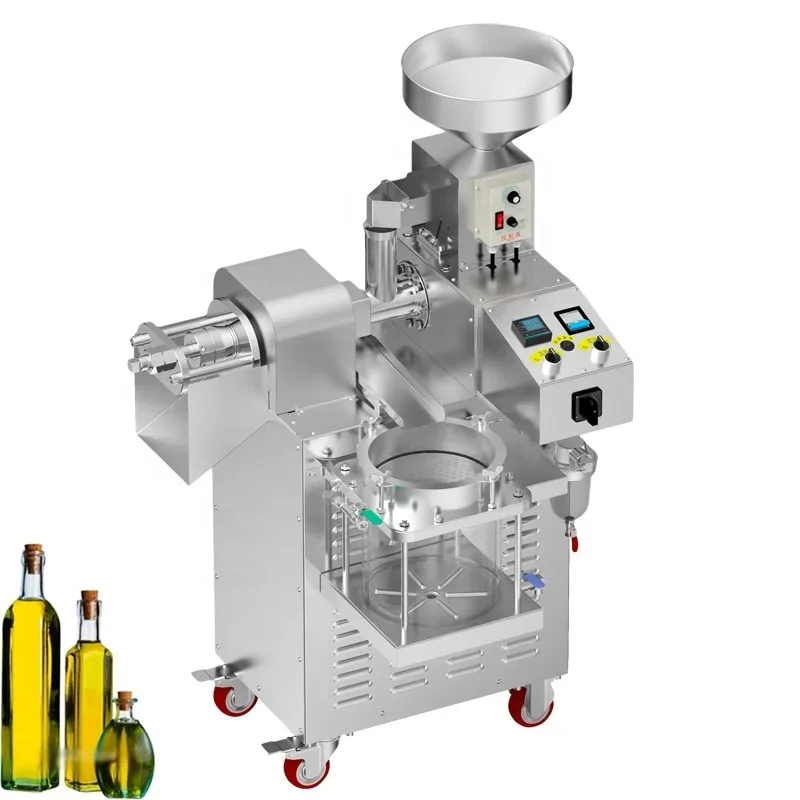 

Commercial 30KG/H Peanut Sunflower Flaxseed Cold Press Oil Machine Stainless Steel Oil Press Machine With Oil Filter