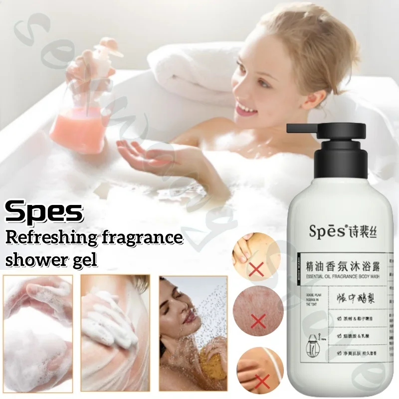 

Spes Shower Gel Tent Goose Pear Scent Bath Shower Milk Moisturizing, Cleansing, Refreshing and Long-lasting Fragrance 500ml