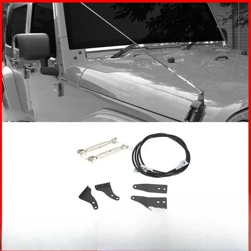 

Для капота, устранения препятствий, дефектов, низких подвесных ветвей, щетка Wrangler JK 2007-2016 2017 2018, защита для веревки, аксессуары