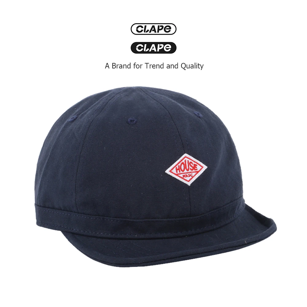 

Clape Cotton Soft Short Brim Baseball Cap Fashion Label Solid Color Flip Brim Hiphop Snapback Caps Fitted Hats Dad Hat Gorras