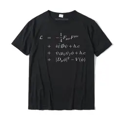 Standard Model Lagrangian Of Particle Physics Higgs Boson Short Sleeve T-Shirt Tees Cute Custom Cotton Men's T Shirts Custom