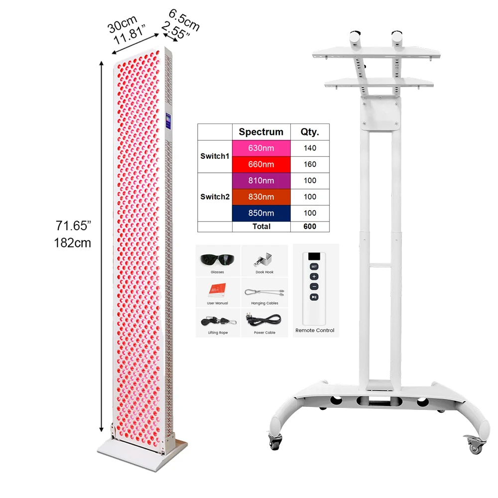 

3000w red light therapy panel with stand red light therapy panel with horizontal stand