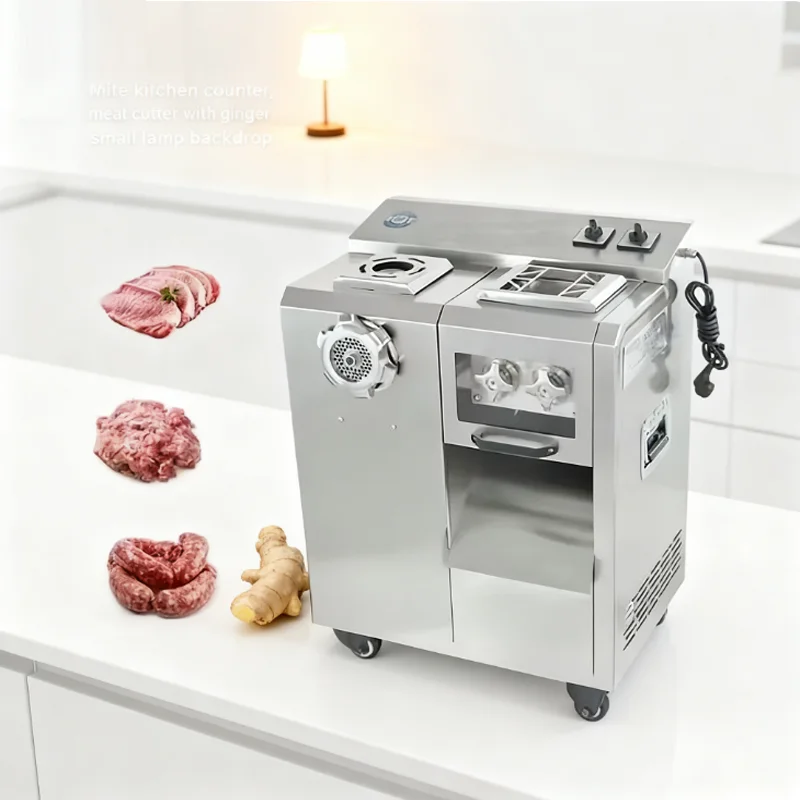 Automatic Stainless Steel Frozen Meat Block Flaker Meat Chunk Cutting Fish Duck Cubes Cutting Machine