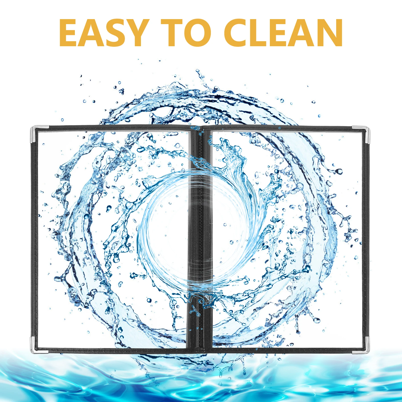 

2Pcs Transparent PVC Menu Covers Looseleaf Binder Protectors for Restaurant Menu Holder Cafe Bar PVC Binder