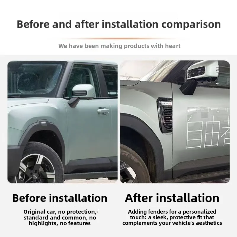 For Jetour Shanhai T1 Freedom 2024 2025 Car Side Fender Modified Cover Wheel Arch Decorative Car Accessories