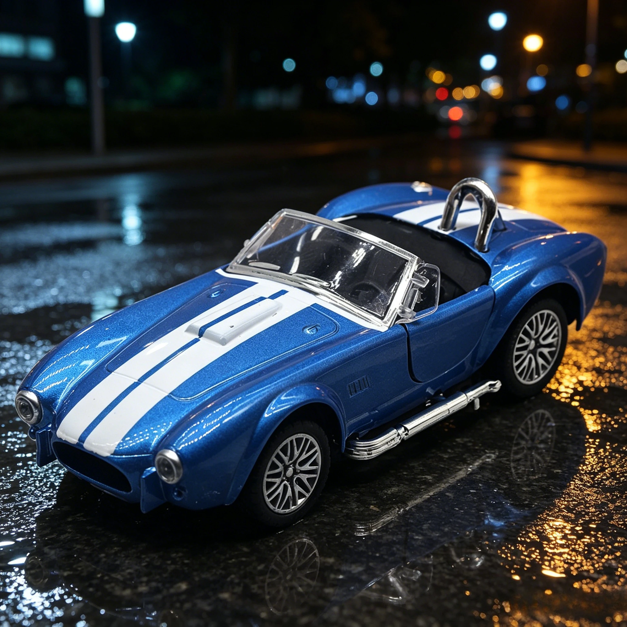 

1:32 Shelby Cobra 427 Classic Vintage Car Alloy Car Model Sound and Light Toy collect gifts