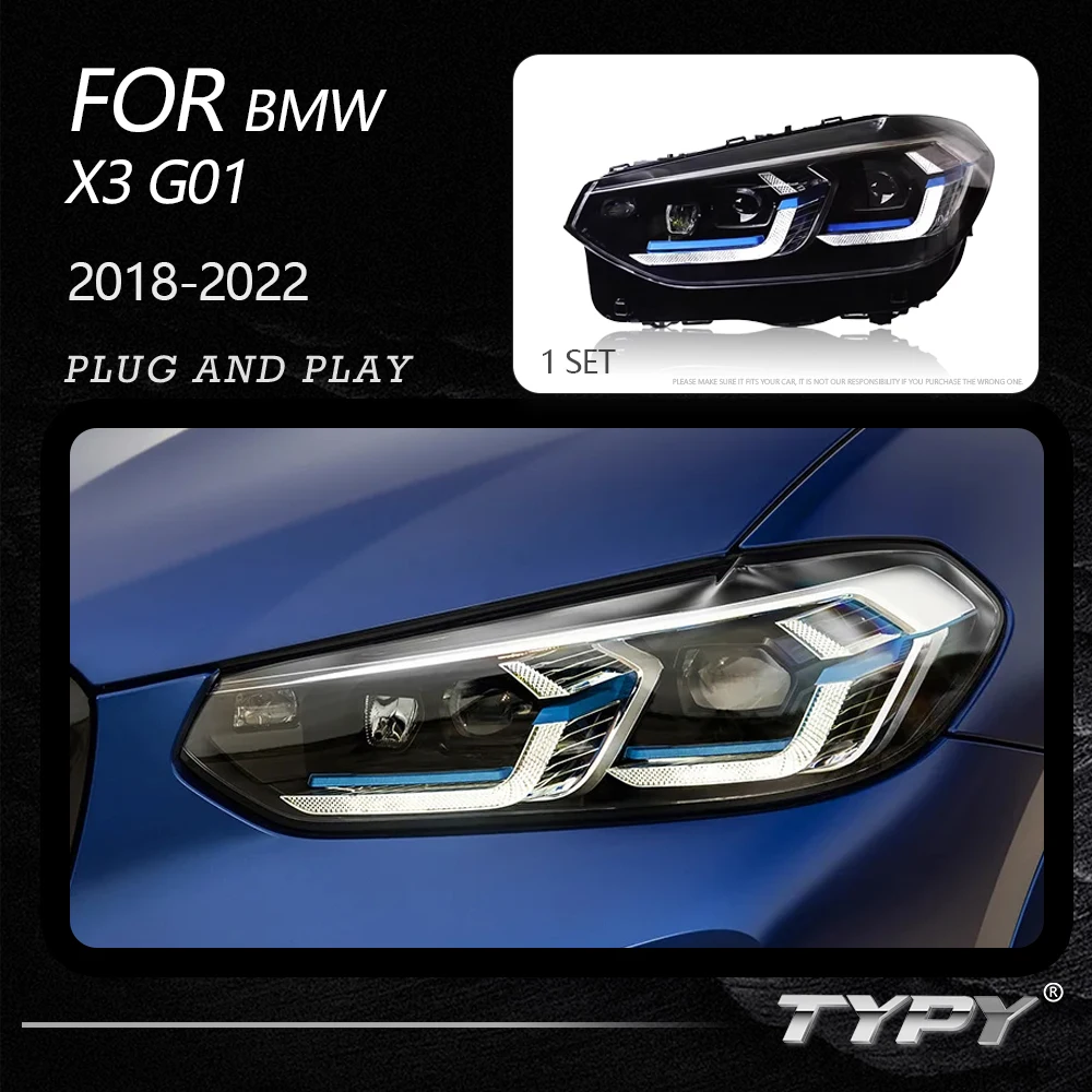 

TYPY Car Headlights For BMW X3 G01 2018-2022 LED Car Lamps Daytime Running Lights Dynamic Turn Signals Car Accessories