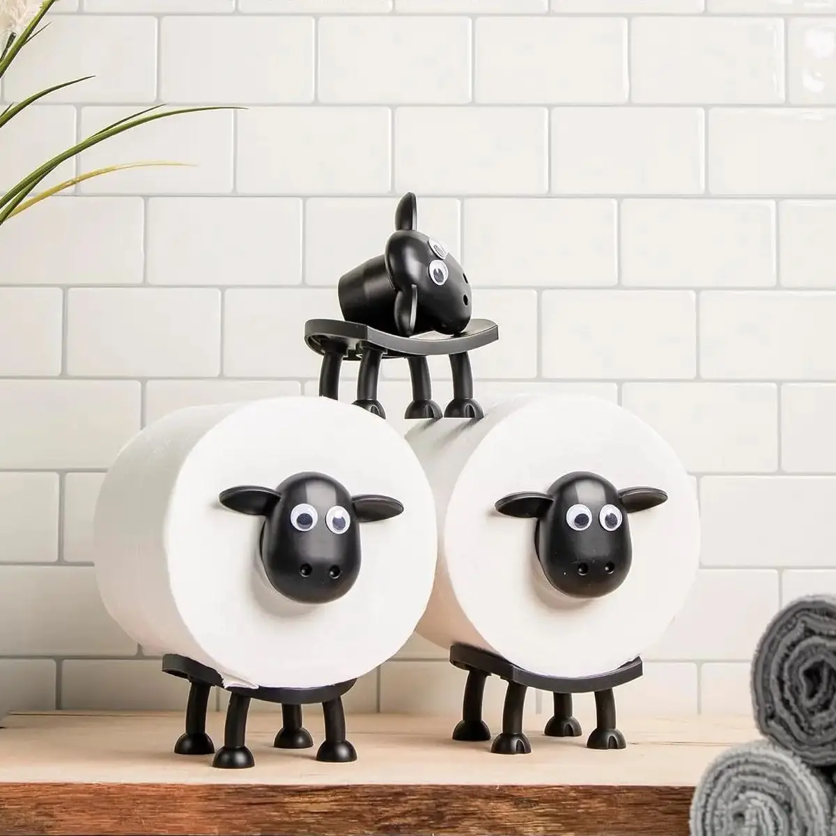 1pc Nette Schafe Hund Form Wc Tissue Rack Freistehende Lagerung Rollen Papier Halter Tier Form Dekorative Wc Papier Rac