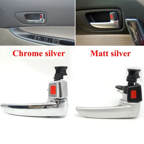 Imagen 1 del producto Manija de puerta Interior, palanca plateada cromada/mate para Mazda 6 GG GY 2003-2008 5 2006-2015 3 BK 2004-2008, 1 ud.