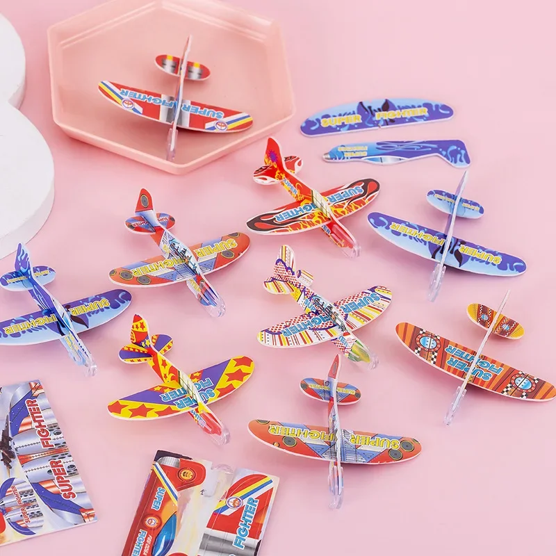 20Pc DIY Mini Hand Throw Flying Glider Airplane Foam Plane Toy for Kids Birthday Party Favors Pinata Filler Kindergarten rewards