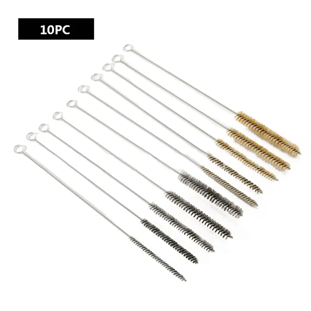 

10pcs 6/8/10/12/15 Inch Straw Cleaner Brush Kit 10mm 304 Stainless Steel Cleaning Brushes For Glass Straws Water Bottle Cup Tube