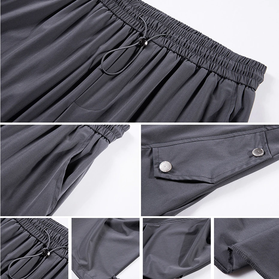 Summer Straight Pants Men Plus Size 8XL Fashion Casual Elastic Waist Pants Male Big Size 8XL Trousers