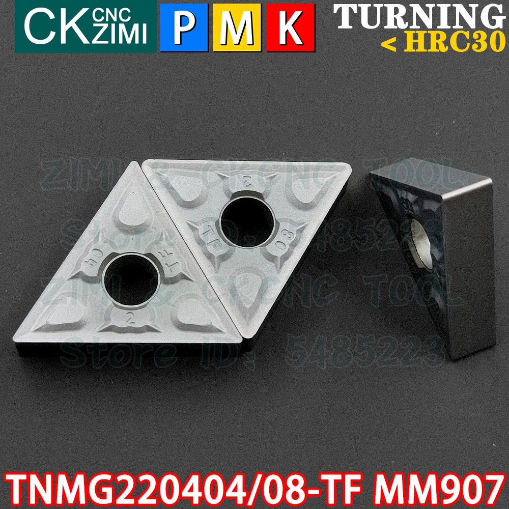 TNMG220404-TF MM907 TNMG220408-TF MM907 TNMG431 TNMG432 Inserti in metallo duro Inserti per tornitura interni esterni Utensili Utensili da taglio per tornio in metallo CNC TNMG 2204 TNMG2204 Strumenti di falegnameria