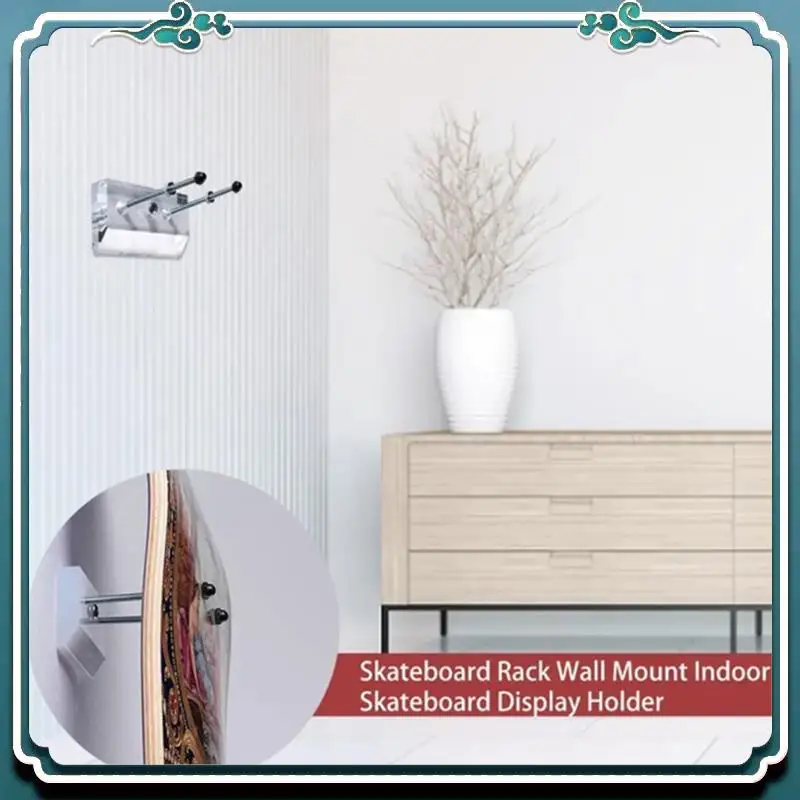 

Reliable Skateboard Wall Mount Longboard Deck Display Rack Storage Stand Indoor Hoverboard Storage