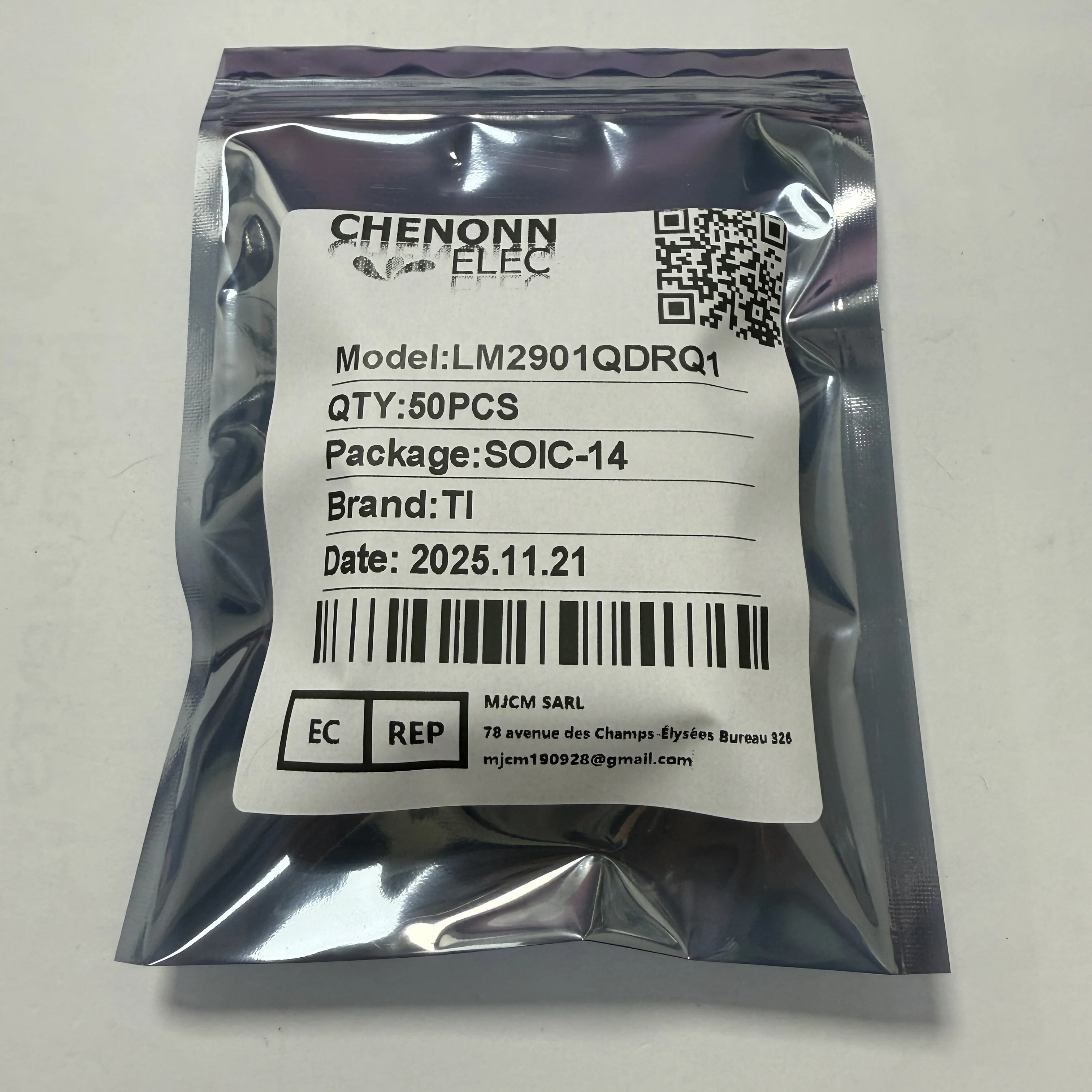 50 قطعة/الوحدة LM2901QDRQ1 (المقارنات)