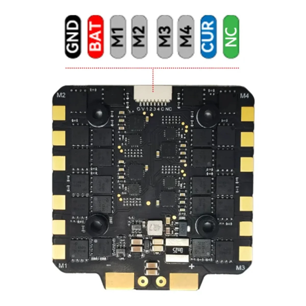 

A10RR BLS 100A 4-in-1 ESC FPV Brushless ESC 3-6S 30.5x30.5 EFM8BB21F16G MCU for RC FPV 13/15inch Freestyle Drones Parts