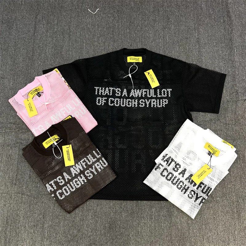 

That's a Awful Lot Of Cough Syrup Letter Printed Mesh Breathable Short t