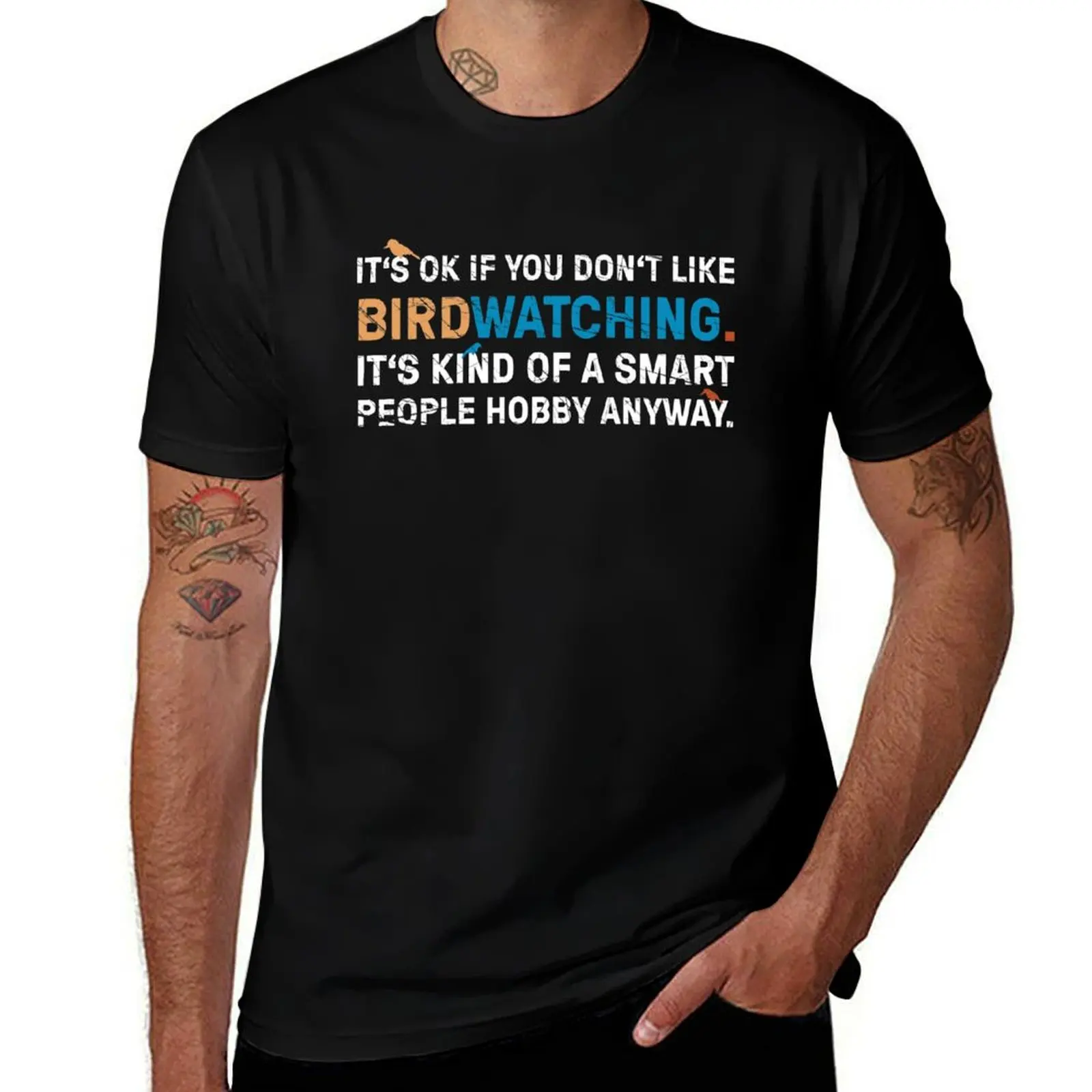 Smart People Birder Bird Watching T-Shirt Trendy Pattern for Men T-Shirt