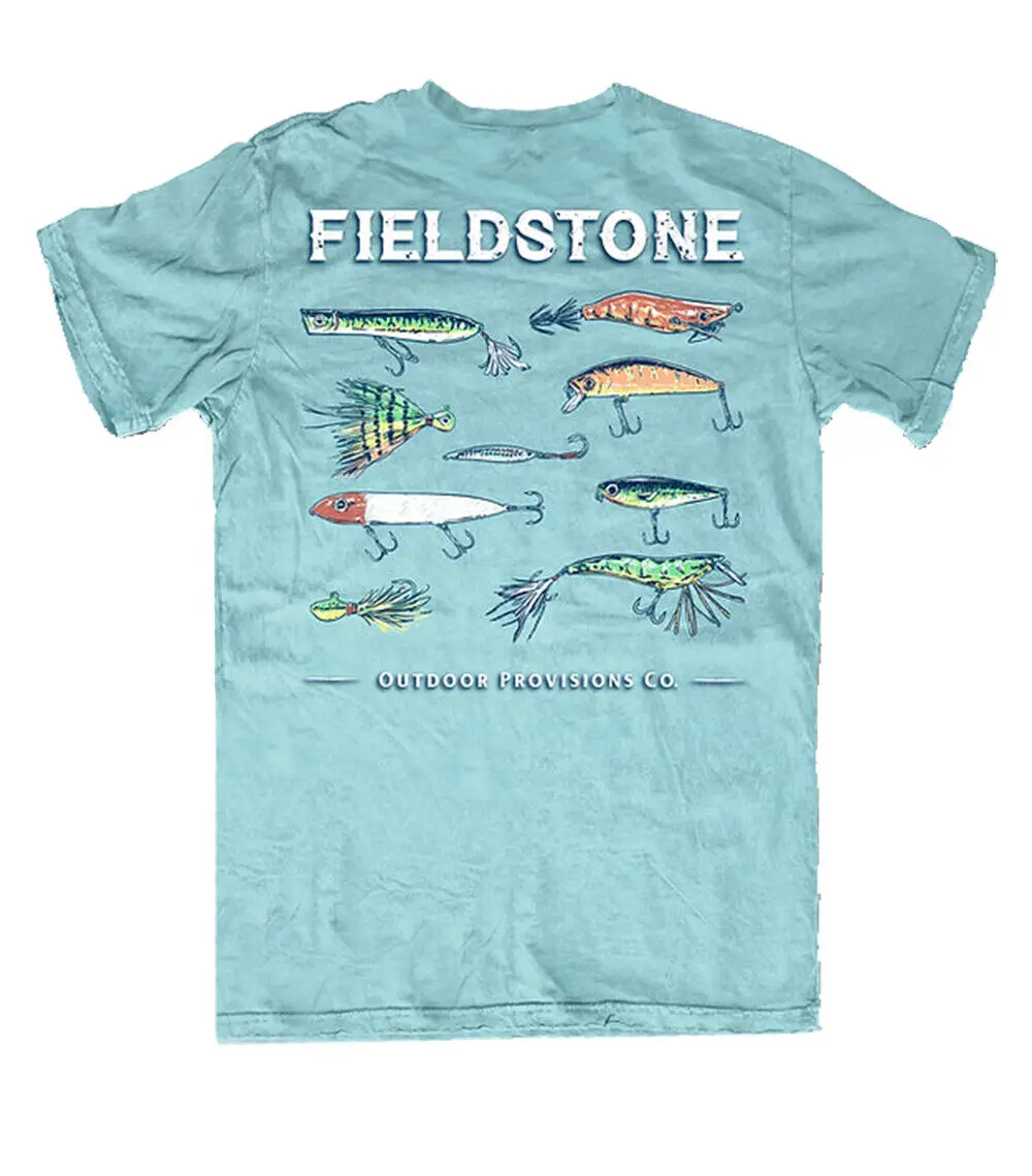 Fieldstone Outdoors Provisions Co Fishing Lures Comfort Colors Short