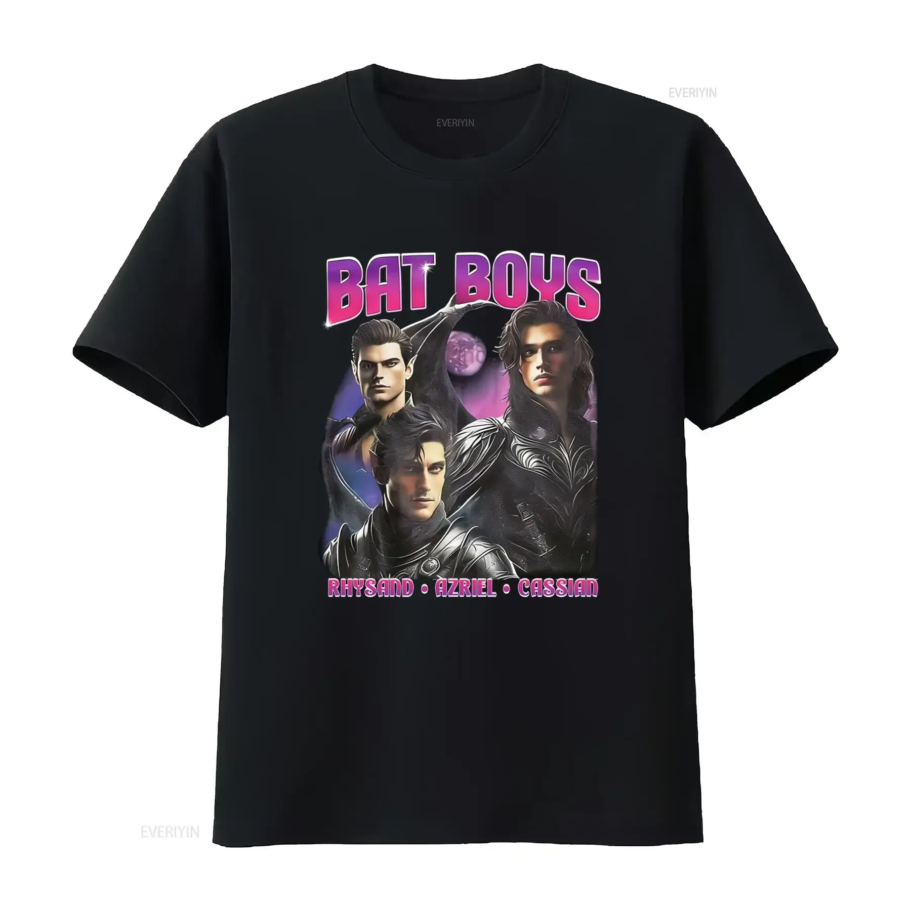 Men'S Vintage ACOTAR Bookish The Night Court Illyrians T Shirt Bat Boys Bootleg Design with Rhysand Cassian Azriel vintage
