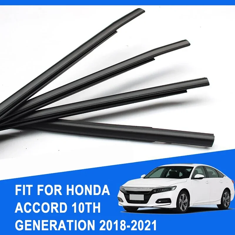 

4Pcs Car Window Weatherstrip Waterproof Pressure Strips Sealing Strip for Honda Accord 10th Generation 2018-2021