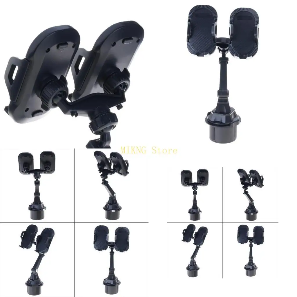 

Universal Car Phone Mount Holder Two Smartphone Mount Stands at Same for Time best sale