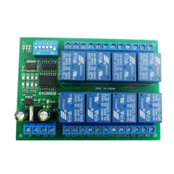 DC 12V 8 Ch RS485 Relay Board Modbus RTU UART Remote Control Switch DIN35 Rail Box for PLC Automation control