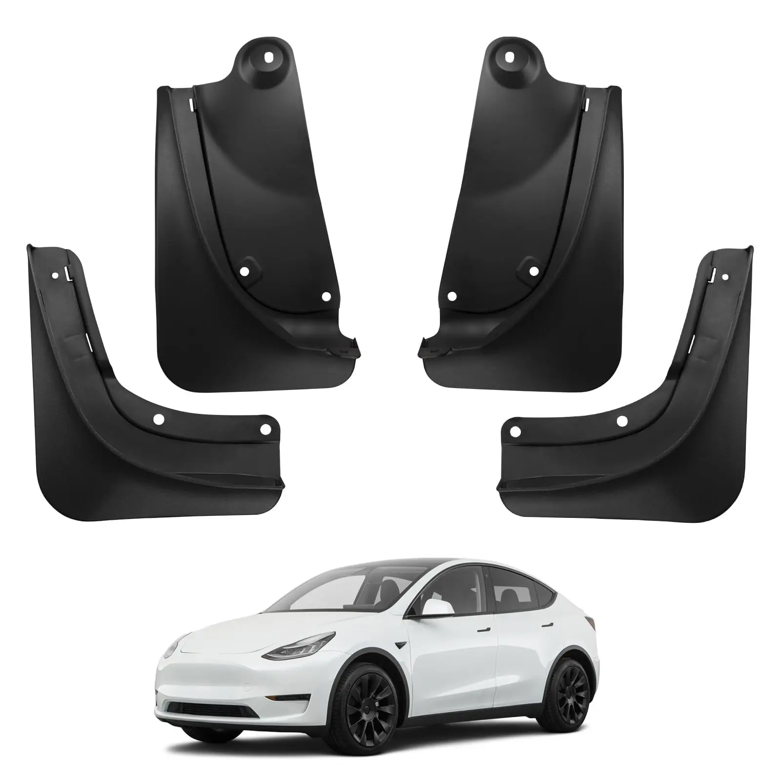 Upgraded For Model Y 2024 Mud Flaps Splash Guards Vehicle Sediment Protection No Drilling No Tape Mudflaps Tire Protector