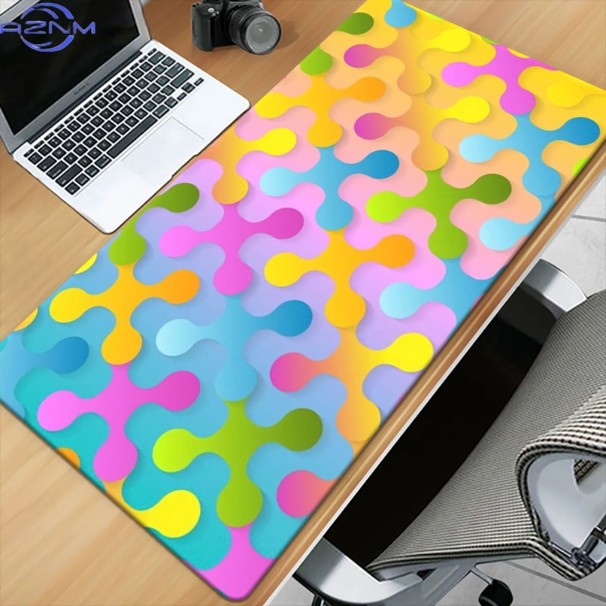 Office Use, Table Mat, High-end (material) Office Table Mat, Business Meeting Table Mat 1 Dynamic Polka Dot Design High Definiti