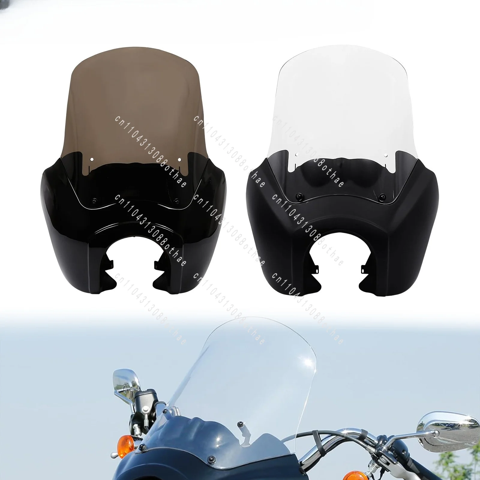 Modified Retro Headlight Hood Windshield Front Car Headlight Fairing 07-17 for Harley Dana