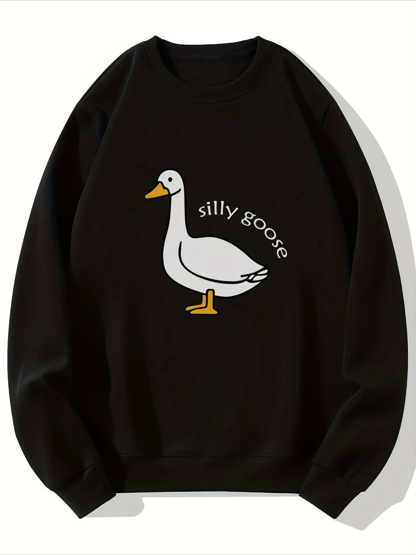 

Cartoon Goose Cartoon Graphic Printing Autumn and Winter Men's and Women's Sweatshirts Casual Loose Outdoor Street Sports
