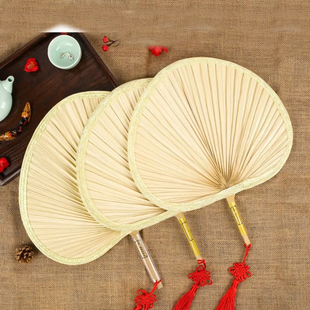 Portable Lightweight Chinese Style Bamboo Woven Summer Cooling Straw Fan Hand Fan Home Decoration Palm-Leaf Fan