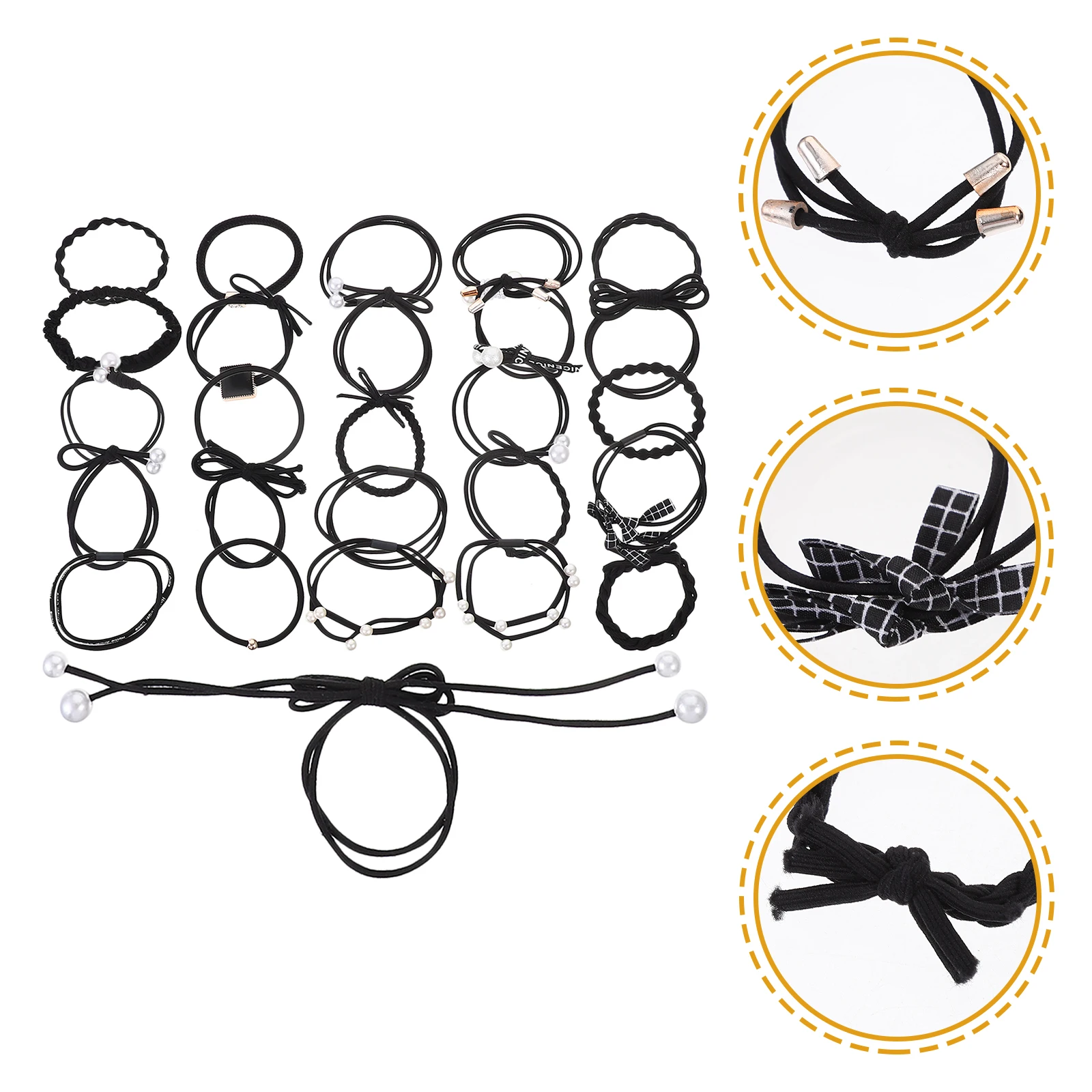 

24 Pcs Hair Rope Headdress Set Women Accessories Heart-shaped Ties for Girls Rubber Band Elastic Women's Scrunchies