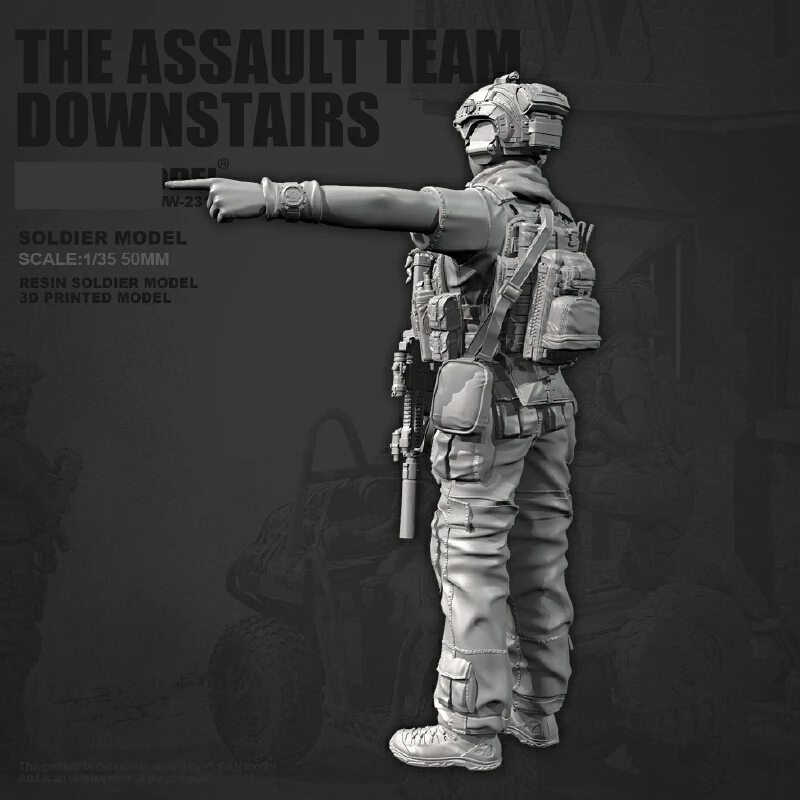 Figurine de soldat féminin en résine, équipe d'assaut Gk, Micro Miniature, modèle blanc imprimé en 3d, jouet, Kit non assemblé et non peint, 1/35