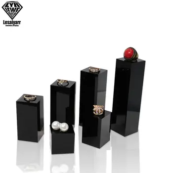 아크릴 보석 디스플레이 스탠드 큐브 받침대 실린더 화장품 플랫폼 라이저 패드, 소품 장식품 반지 홀더 인형 홀더