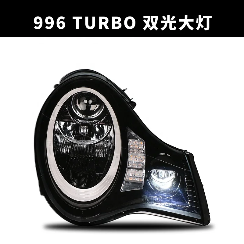 Para Porsche 996 TURBO LED lámpara de cabeza BI XENON lente de proyector faro